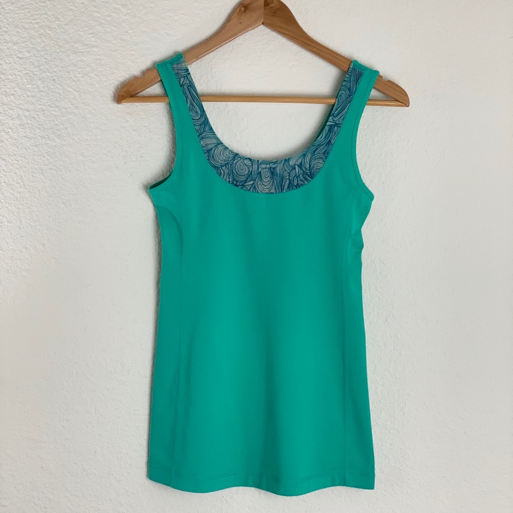 Lululemon Aqua Ocean Swirl Tank Top Sz 6